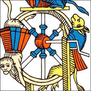 Dixième arcane majeure - La Roue de fortune - Tarot