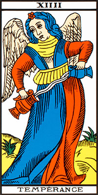 Quatorzième arcane majeure - La Tempérence - Tarot