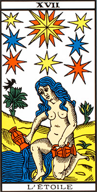 Dix-septième arcane majeure - L'Étoile - Tarot