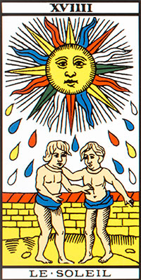 Dix-neuvième arcane majeure - Le Soleil - Tarot