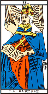 Deuxième arcane majeure - La Papesse - Tarot